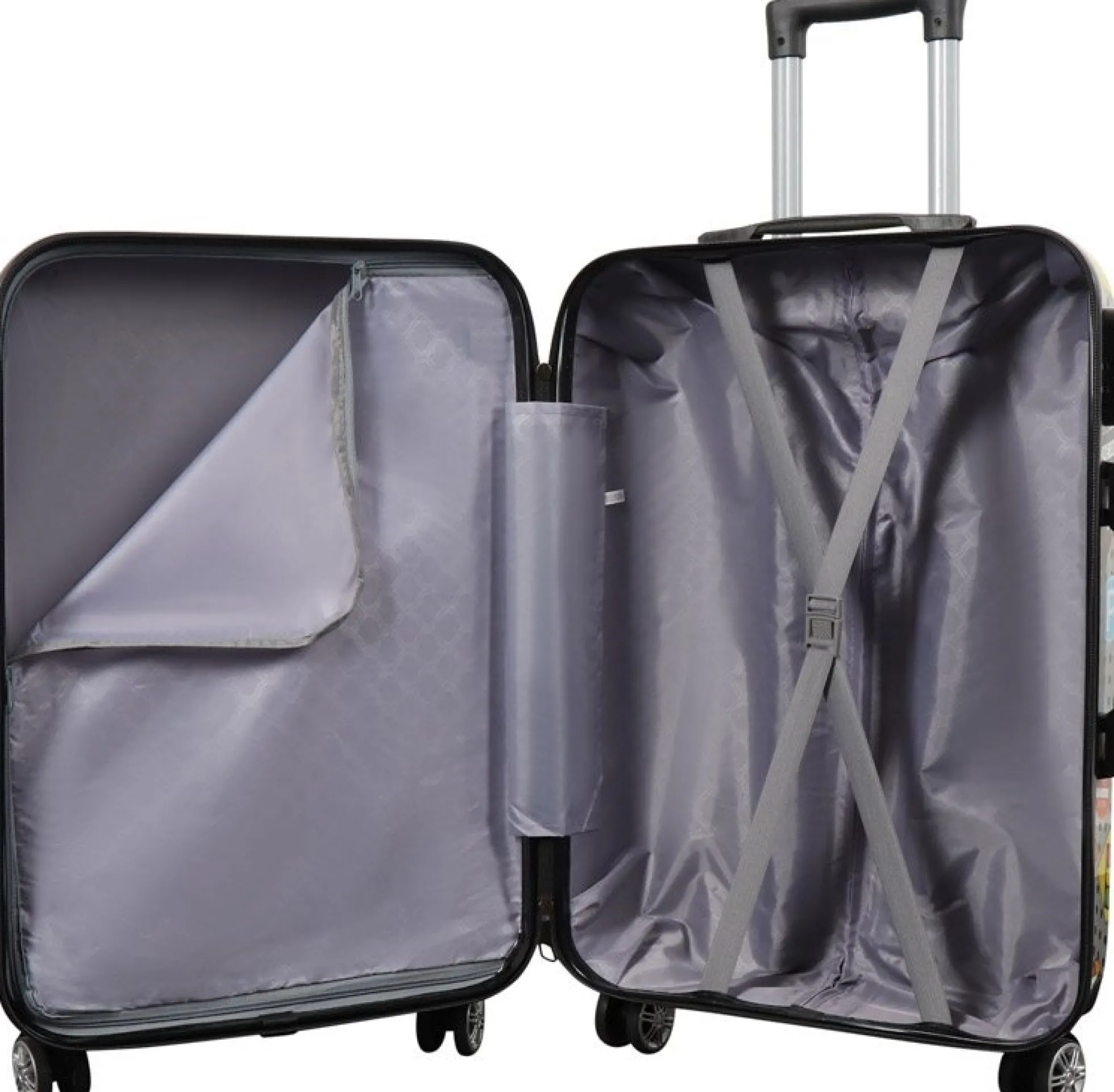 Kuffertsæt - 3 Stk. - Kuffert med motiv - City of london - Hardcase letvægt kuffert med 4 hjul