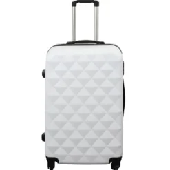 Kuffert tilbud - Hardcase - Str. Medium - Diamant hvid - Smart rejsekuffert