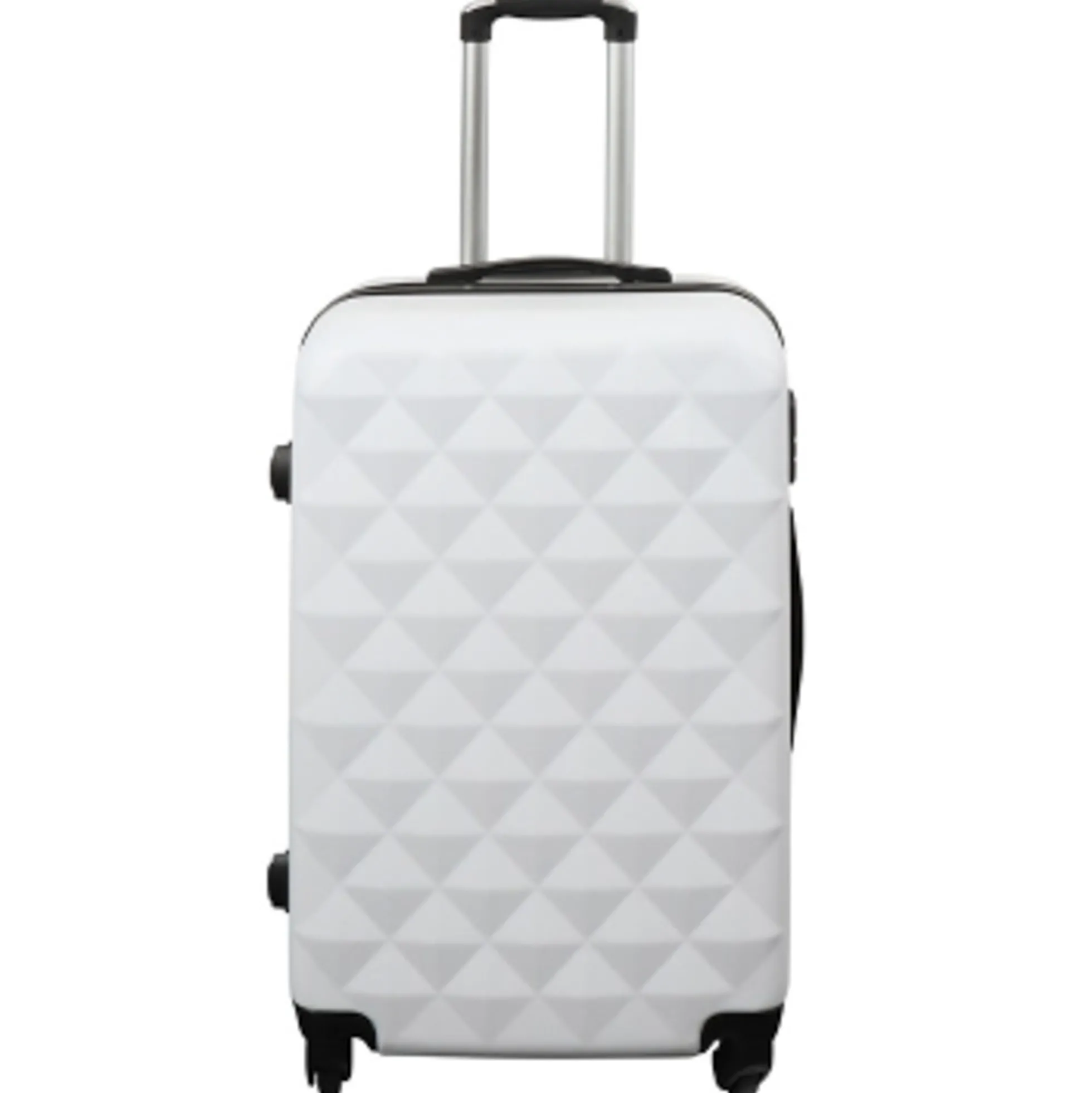 Kuffert tilbud - Hardcase - Str. Medium - Diamant hvid - Smart rejsekuffert