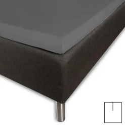 Kuvertlagen med U-split - 200x210 cm - Splitlængde 90 cm - Grå - 100% Bomuldssatin - Borås Cotton