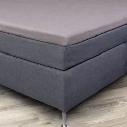 Kuvertlagen 180x200 cm - 100% blød bomuld - Højde 8 cm - Antracit gråt lagen til topmadras by Nordstrand Home