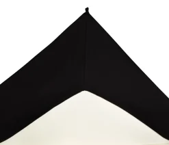 Kuvertlagen 200x200x8 cm - Sort - 100% Bomuldssatin - Lagen til topmadras