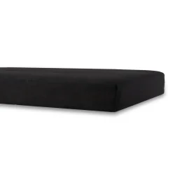 Lagen til barnevogn - 36x98 cm - Sort stræklagen - 100% Bomuld - Faconlagen til barnevognsmadras