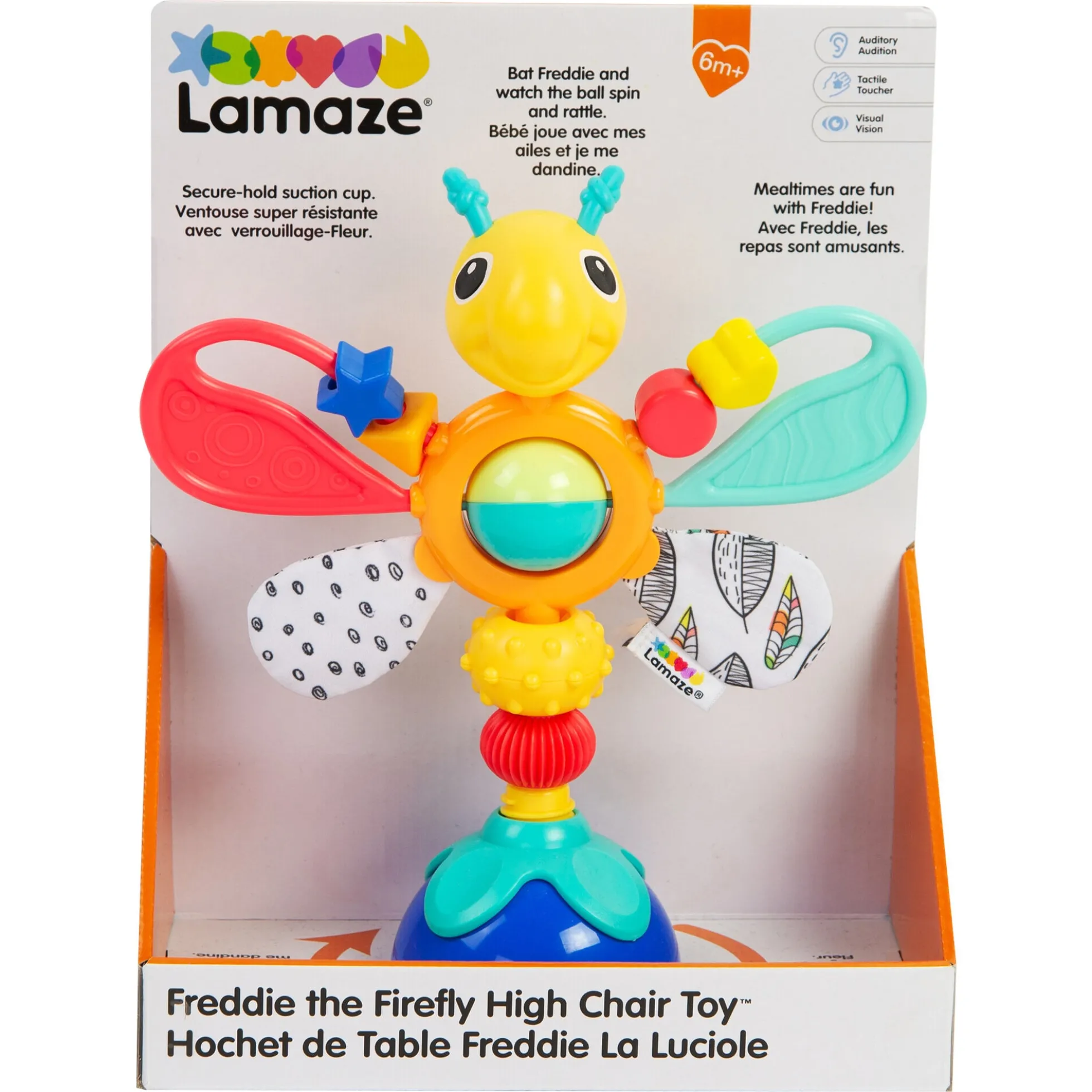 Lamaze Freddie the Firefly højstolslegetøj - Fra 0 mdr.