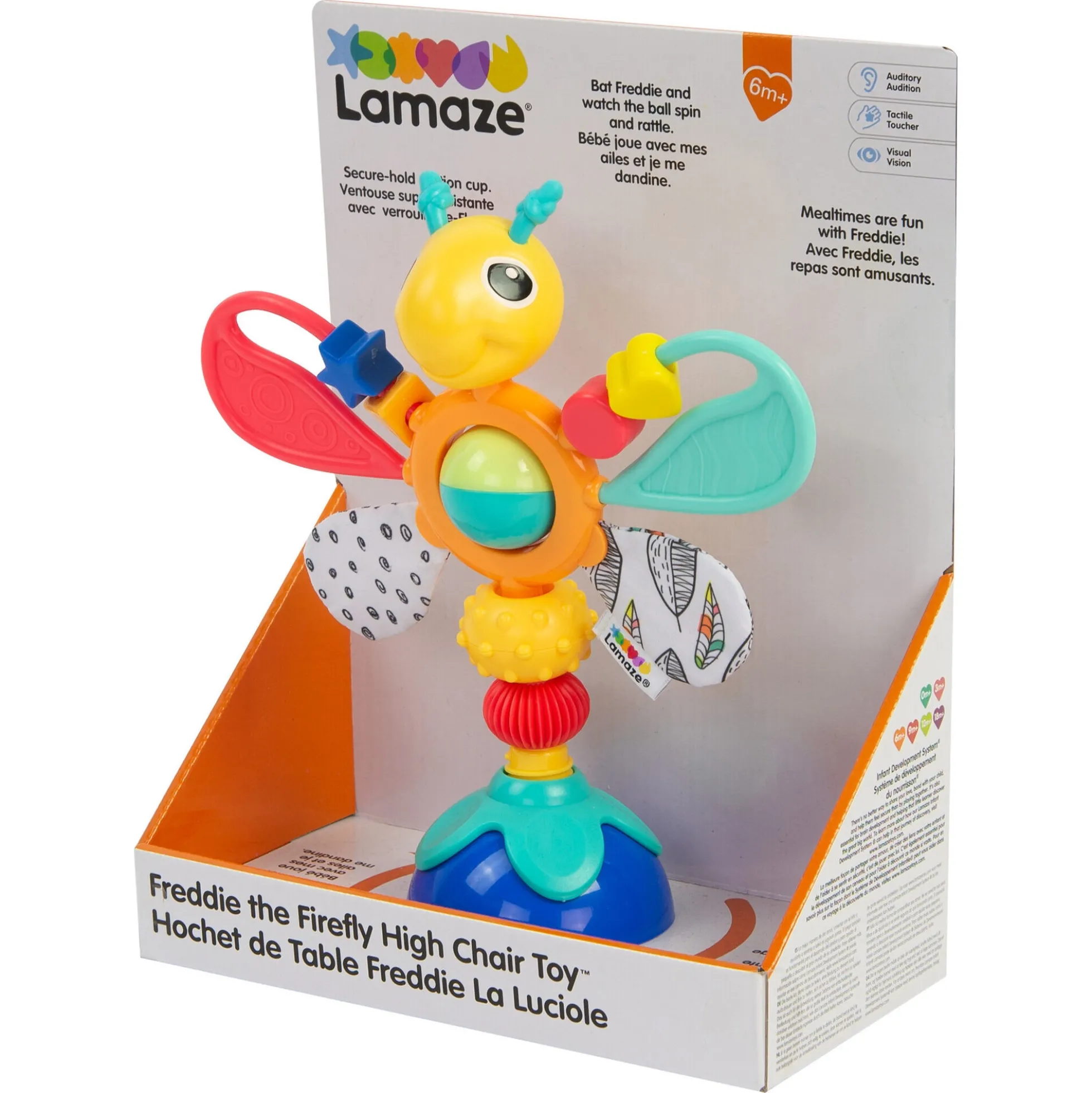 Lamaze Freddie the Firefly højstolslegetøj - Fra 0 mdr.