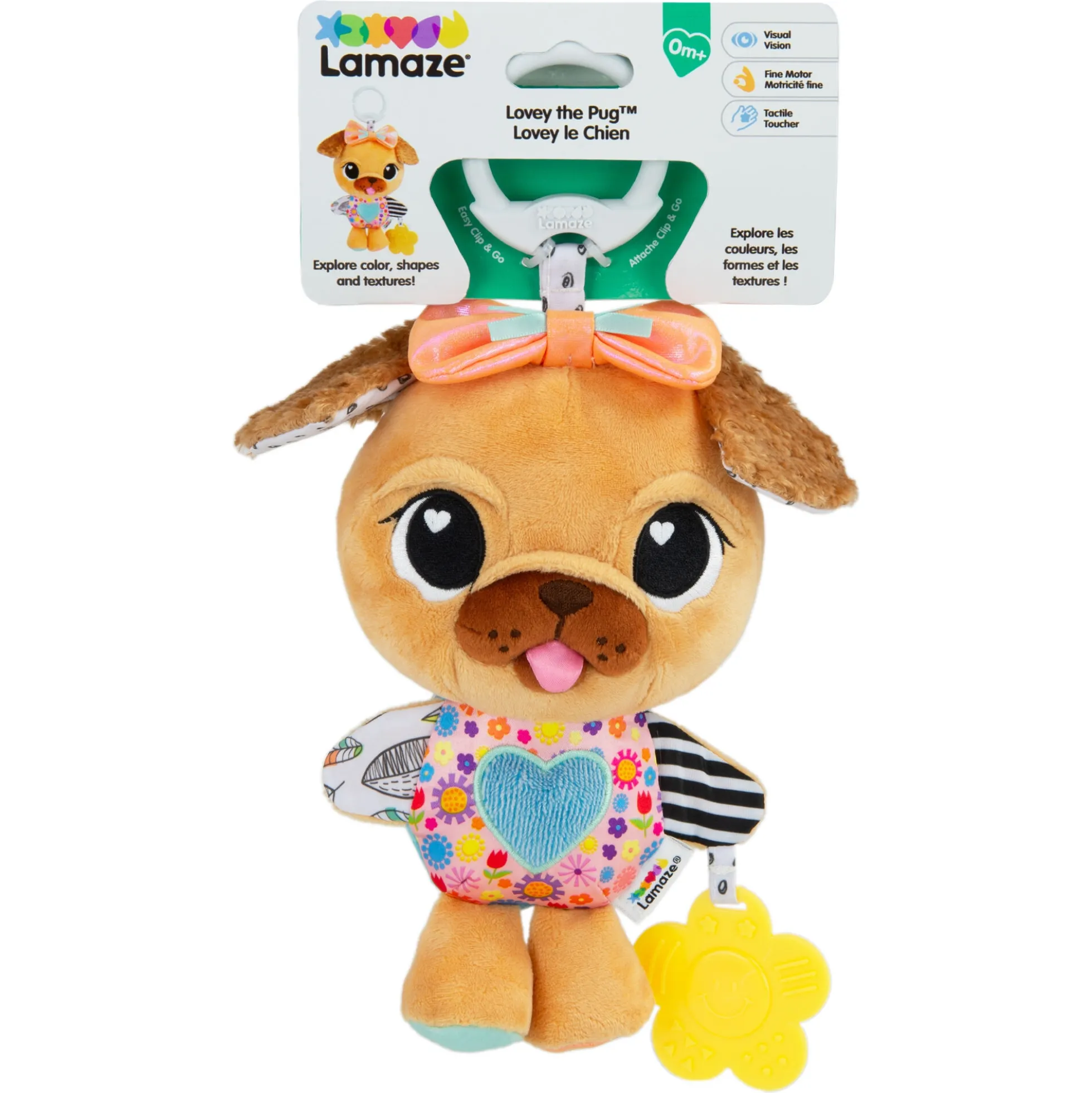 Lamaze Lovey the Pug Clip & Go sanselegetøj - Fra 0 mdr