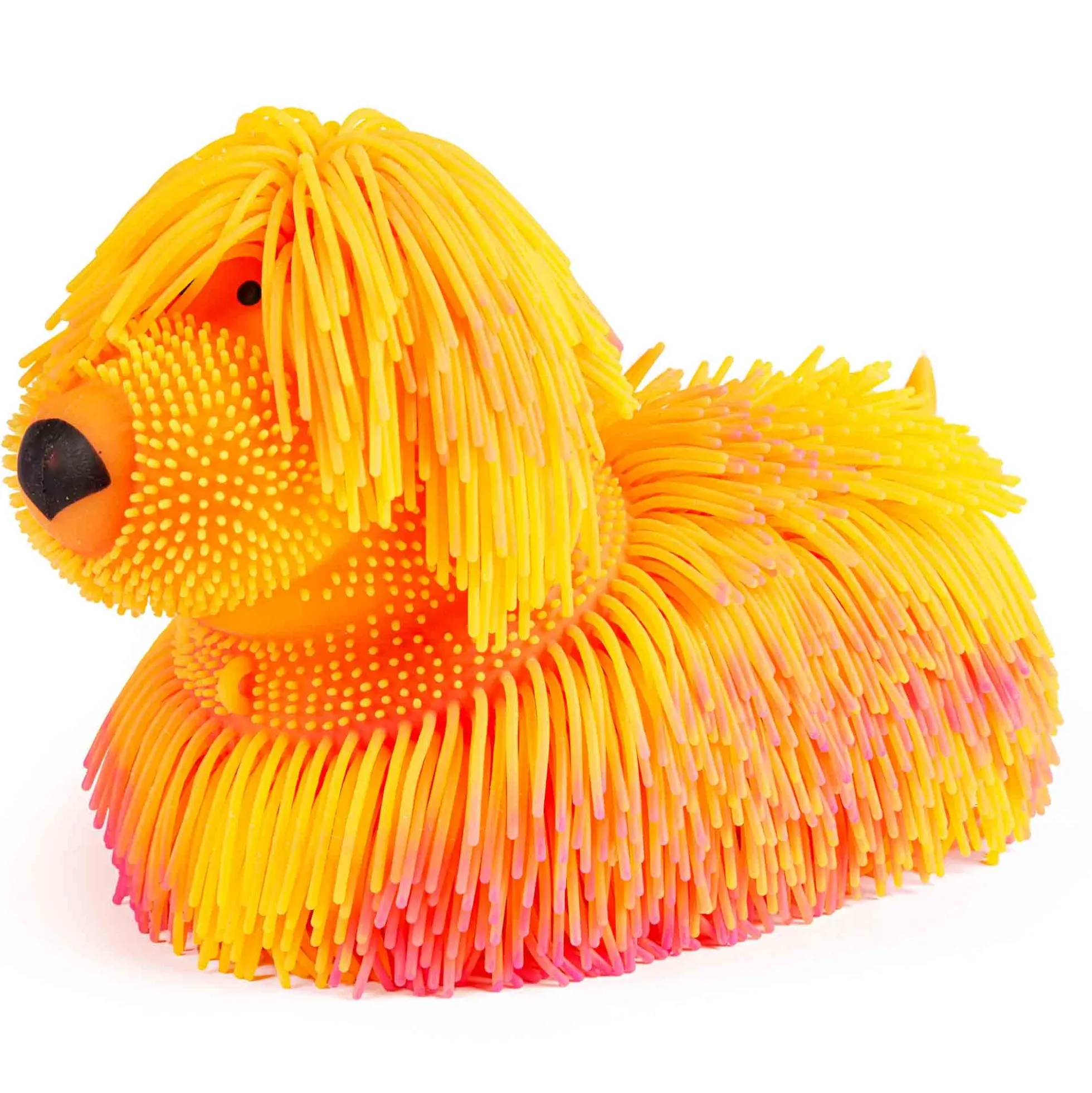Langhåret stretchy hund 22 cm - Gul