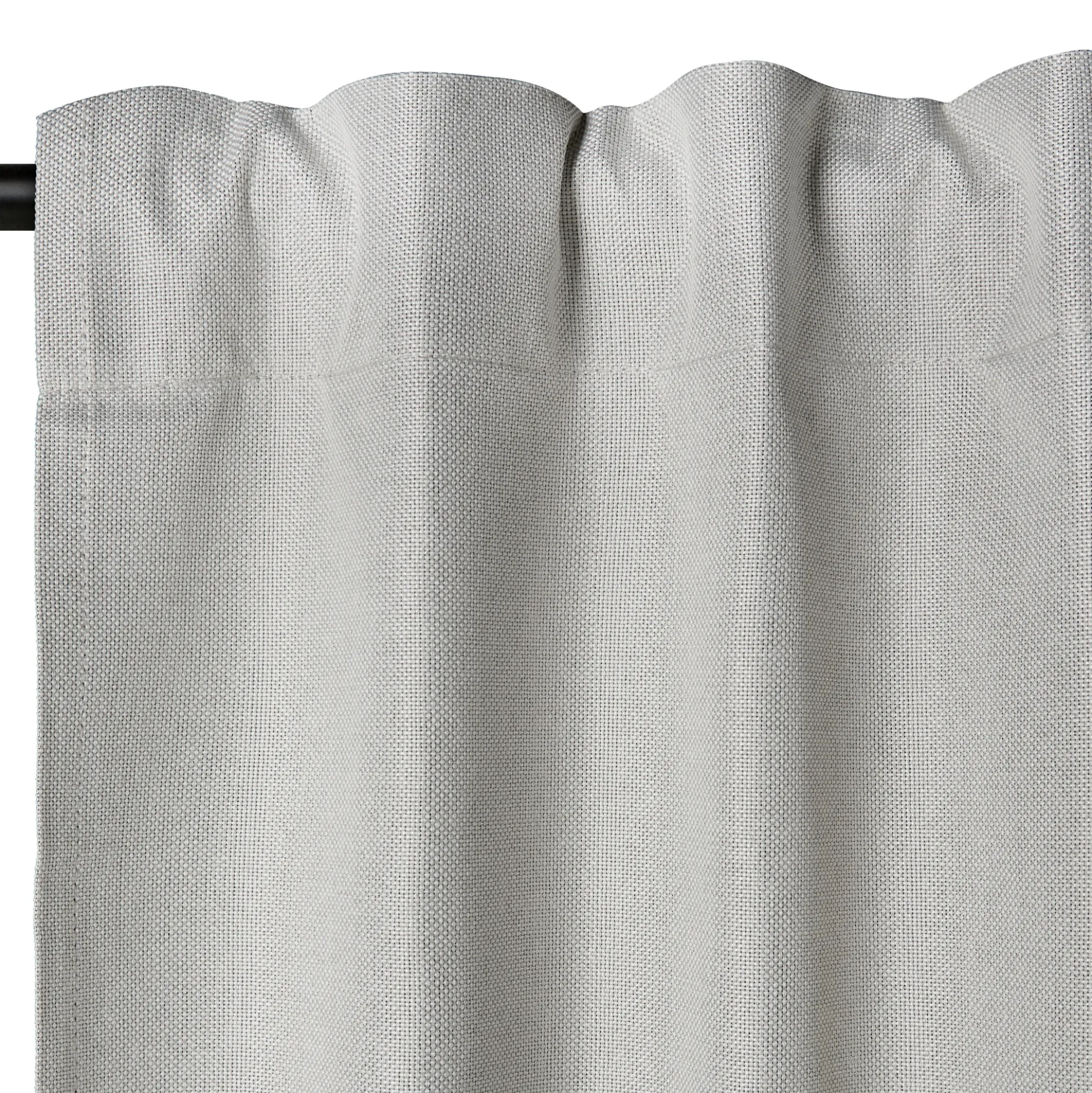 Langt gardin - 1 stk. færdigsyet gardin 140x245 cm - Lysegrå - Tykt gardin / lysdæmpende gardin - Nordstrand Home gardinlængder med rynkebånd