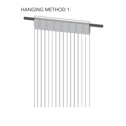 Langt gardin - 1 stk. færdigsyet gardin 140x245 cm - Grå - Tykt gardin / lysdæmpende gardin - Nordstrand Home gardinlængder med rynkebånd