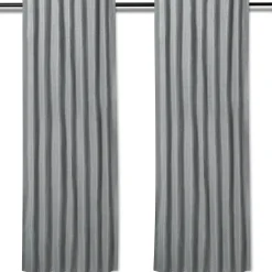 Langt gardin - 1 stk. færdigsyet gardin 140x245 cm - Grå - Tykt gardin / lysdæmpende gardin - Nordstrand Home gardinlængder med rynkebånd