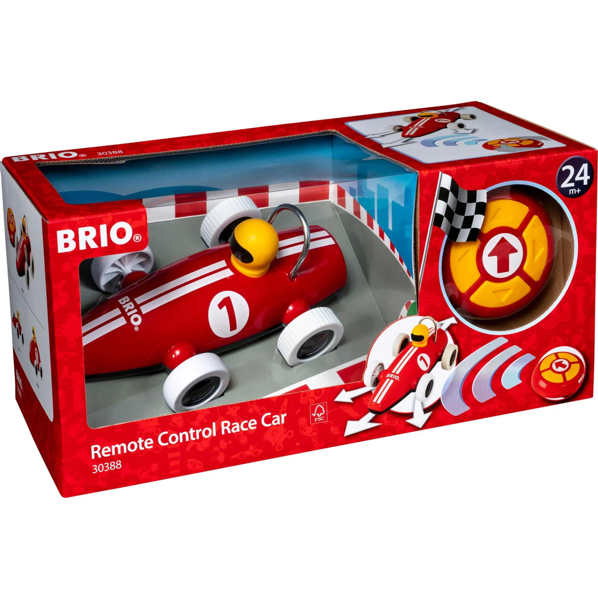 Large R/C racerbil - BRIO-klassiker i træ - 30388