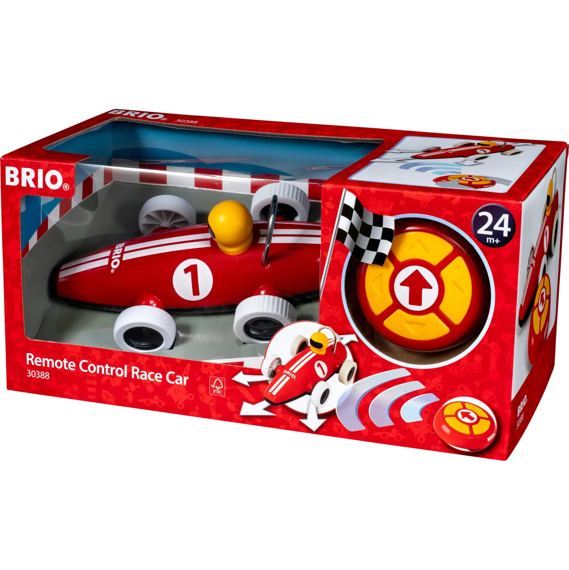 Large R/C racerbil - BRIO-klassiker i træ - 30388