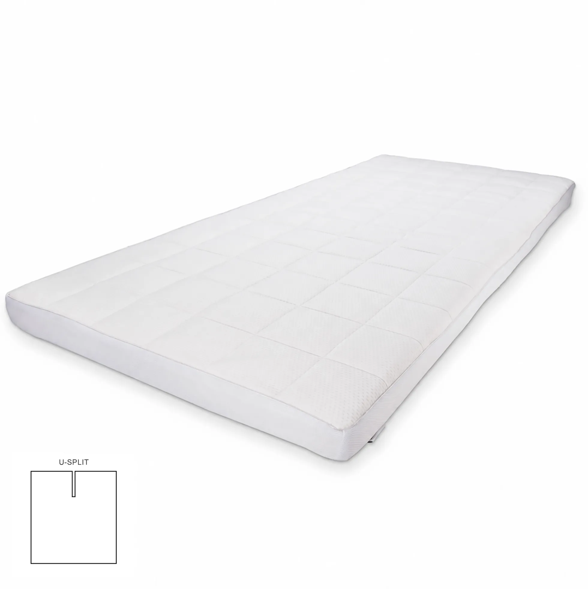 Latex U-split topmadras - 180x200 cm - 8 cm høj - Latex & naturlatex - Zen sleep topmadras til elevationsseng