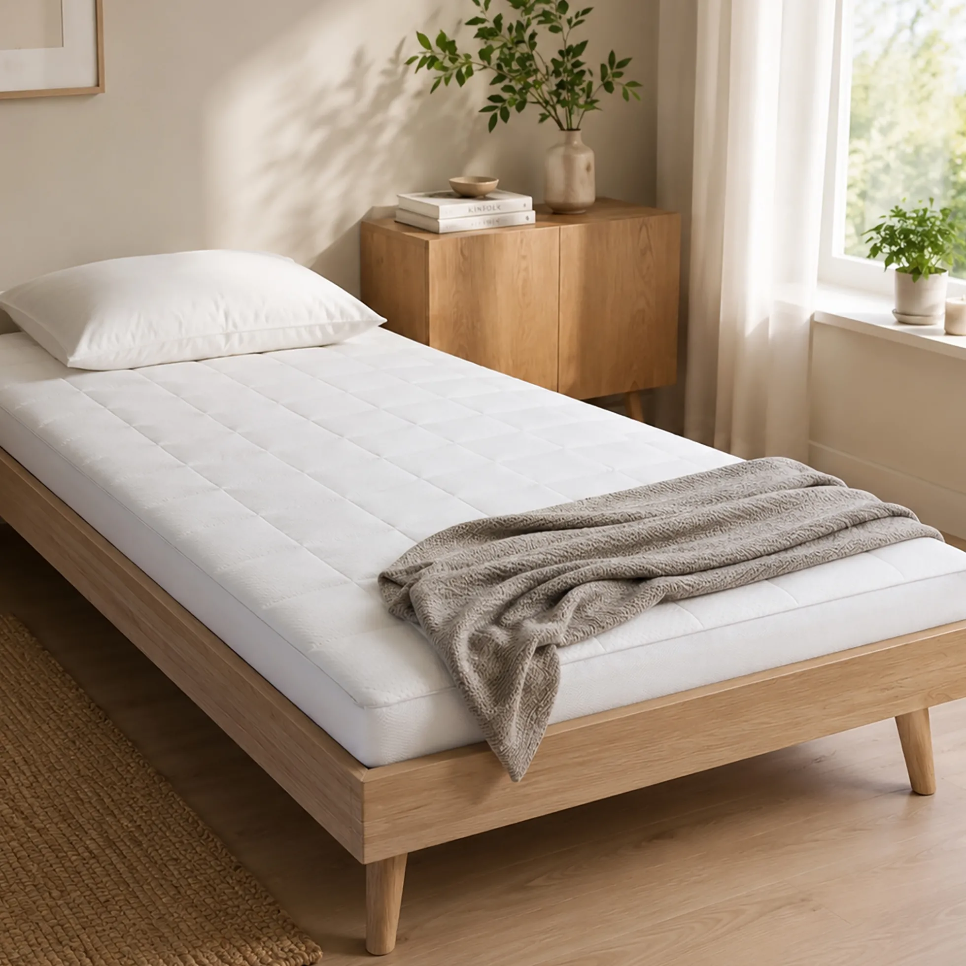 Latex U-split topmadras - 180x200 cm - 8 cm høj - Latex & naturlatex - Zen sleep topmadras til elevationsseng