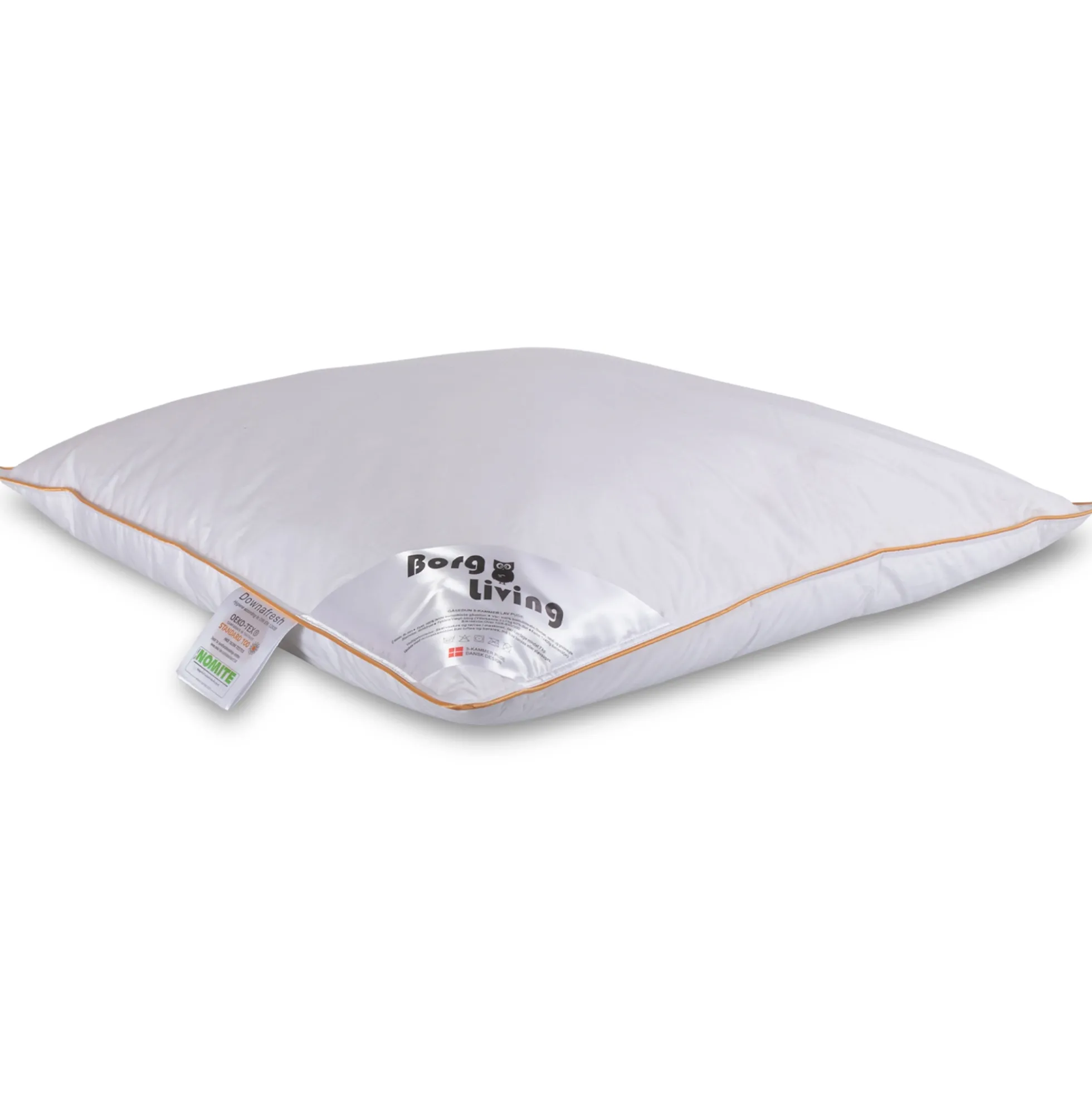 Lav gåseduns hovedpude - Hovedpude med gåsedun - 60x63 cm - 3 kammer pude - Borg Living
