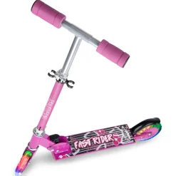 Løbehjul med LED-lys i hjulene - Pink