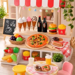 Legemad deluxesæt med fastfood, is og frugt - 44x65 cm - 114 dele