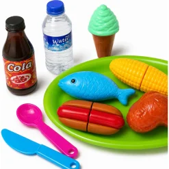 Legemad med burger, fisk og hotdog med velcro - 30 dele