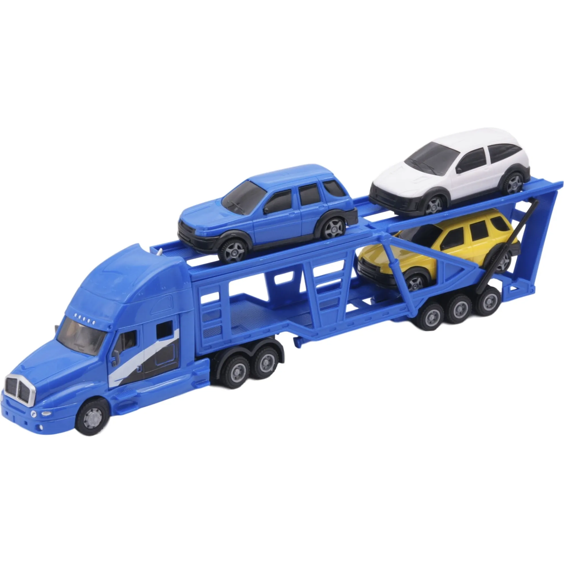 Legetøjsbiltransporter med 3 biler - Blå - 42 cm