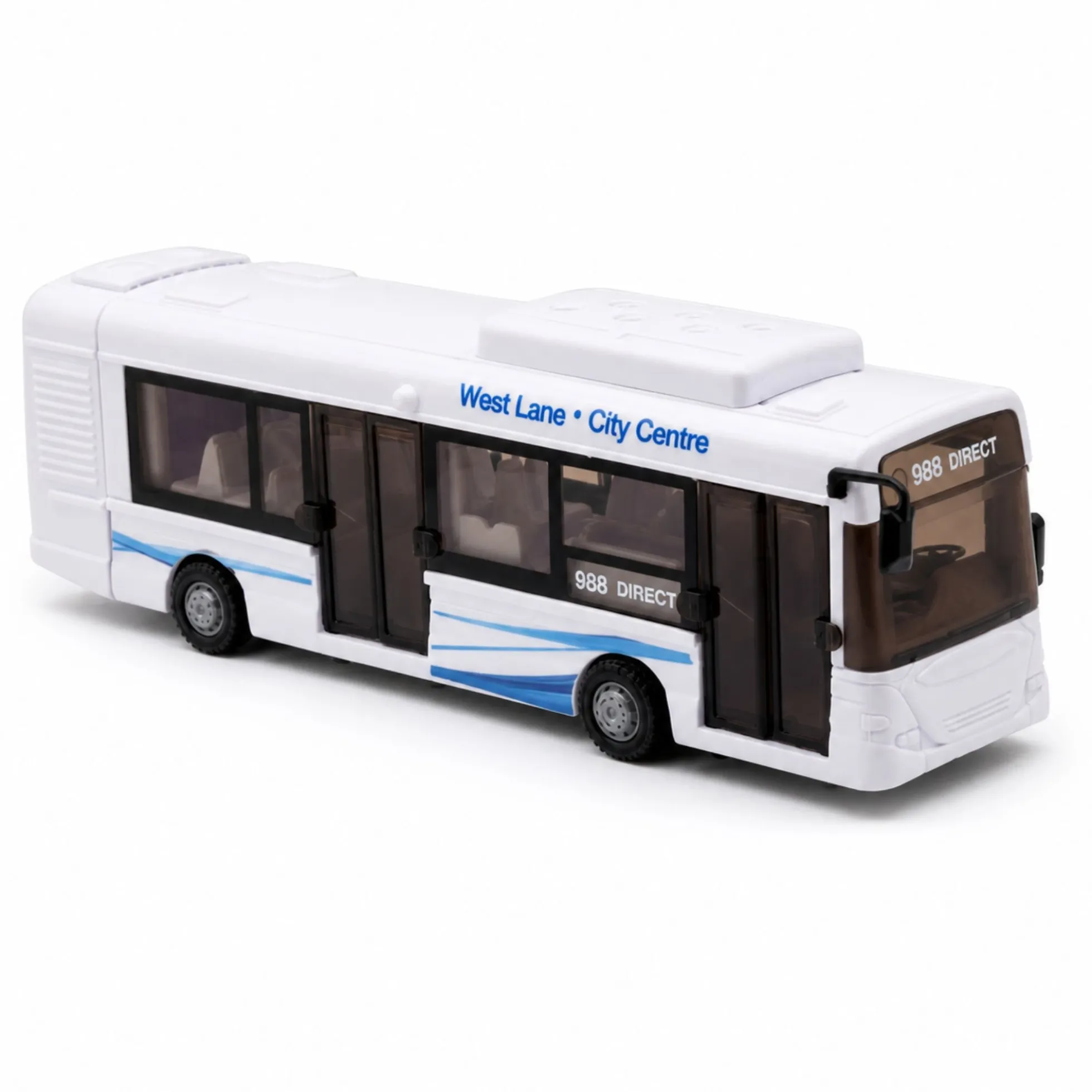 Legetøjsbus - Hvid - 23 cm