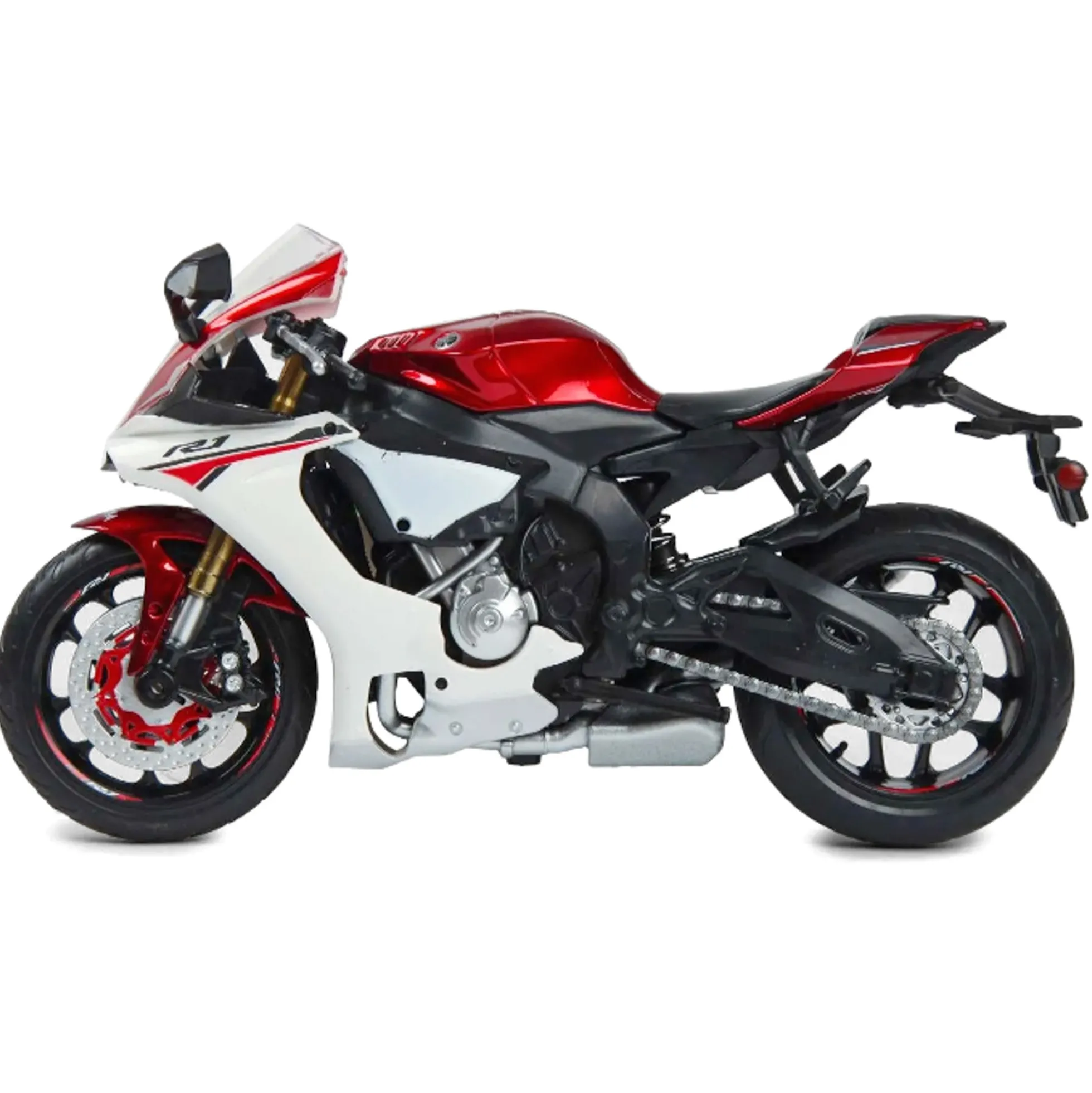 Legetøjs motorcykel - Hvid/rød - MSZ