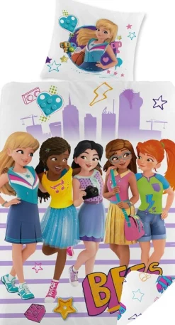 LEGO Friends sengetøj - 100% bomuld - Børnesengetøj 140x200 cm