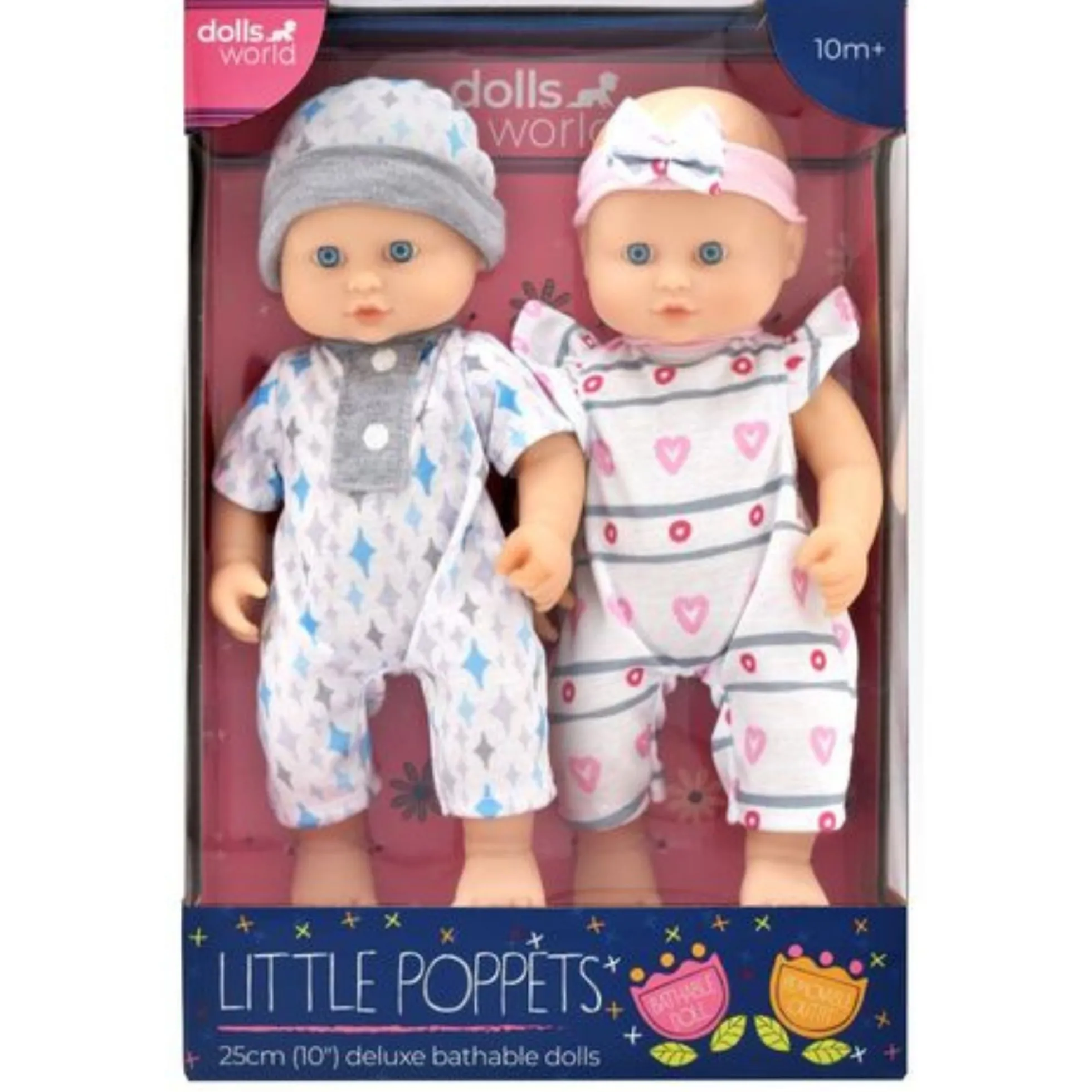 Little Poppets tvilling dukker - 30 cm - 2 dukker