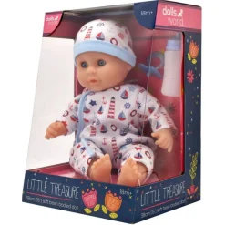 Little Treasure drenge dukke med sut og sutteflaske - 38 cm