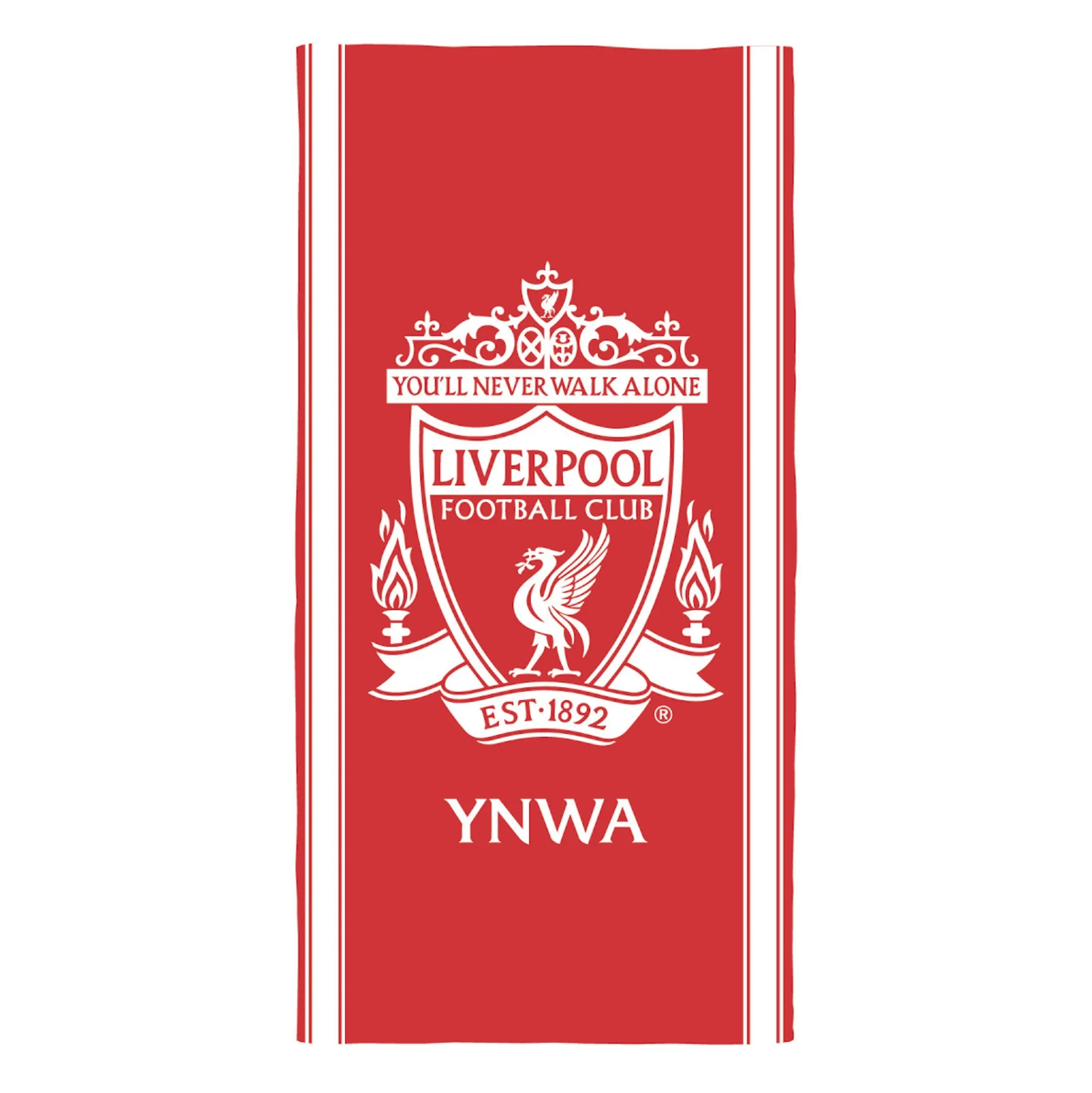 Liverpool håndklæde - 70x140 cm - 100% bomuld - Blødt badehåndklæde med Liverpool logo