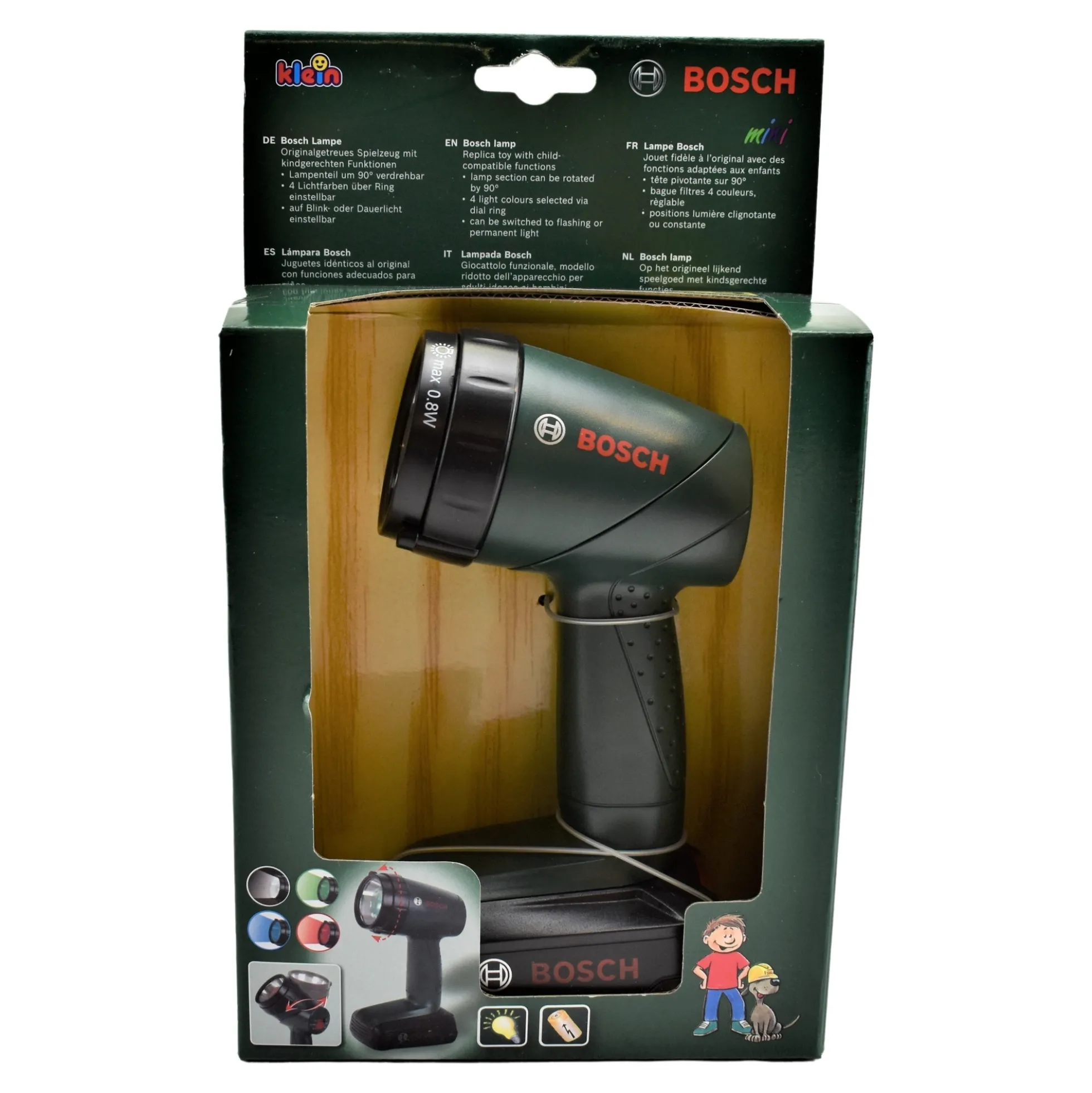 Lommelygte til børn - 20 cm - Bosch legetøjsværktøj