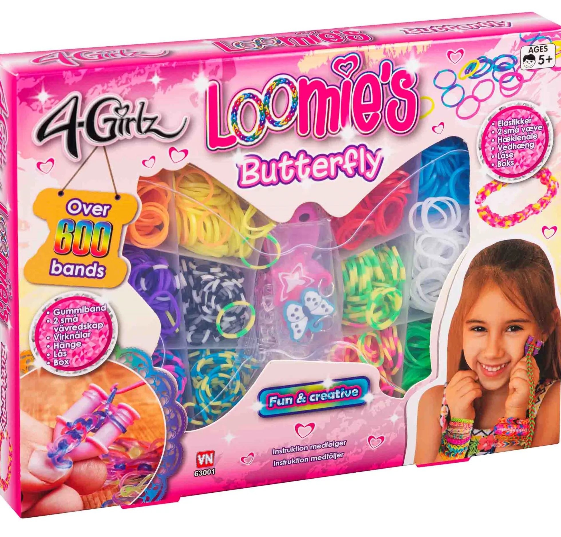 Loom bands med over 600 elastikker
