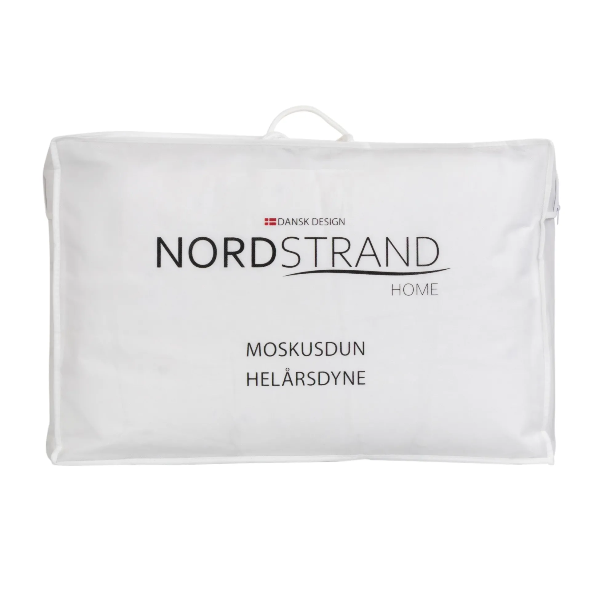 Luksus helårsdyne - 100% fine moskusdun - 140x200 cm - Nordstrand Home moskusdyne med bomuldssatin bolstre