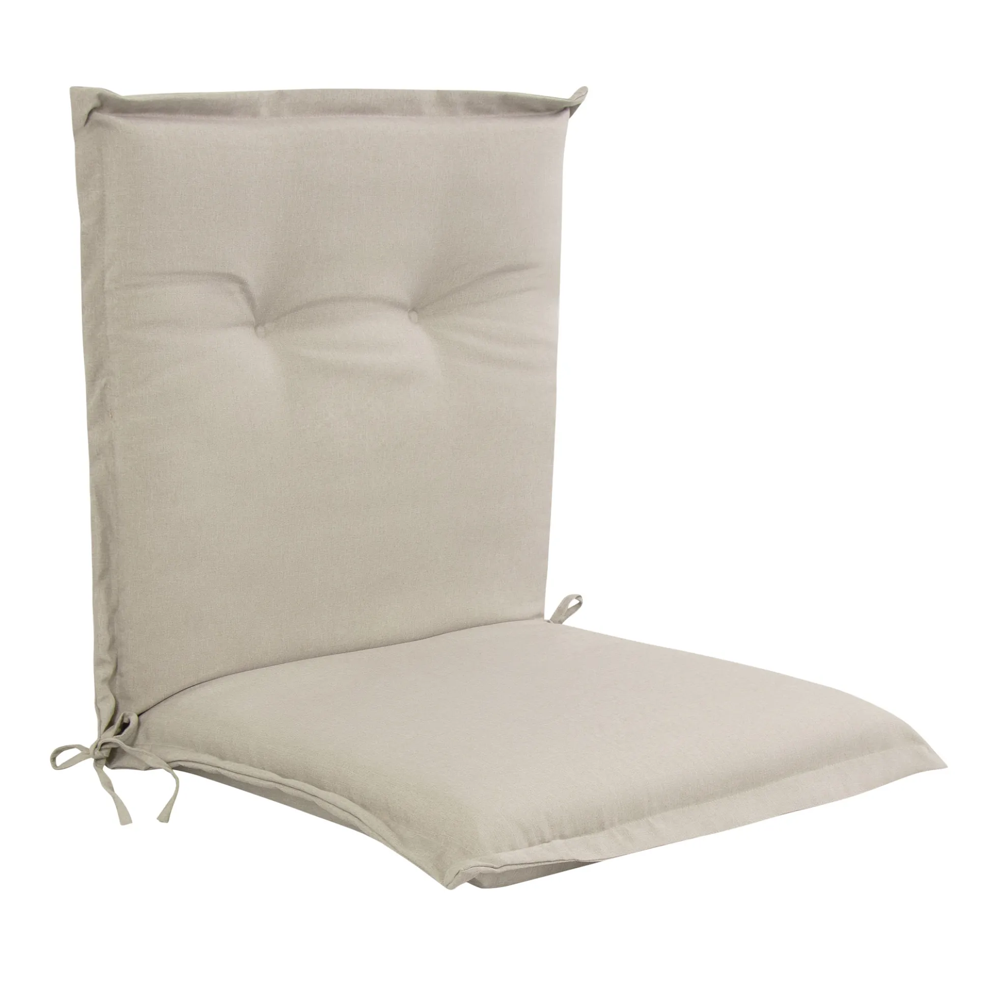 Luksus PLUS havehynde til havestol - Tyk skumkerne 7 cm - Beige havestols hynde med ekstra høj komfort & UV-resistent betræk - Nordstrand Home hynde