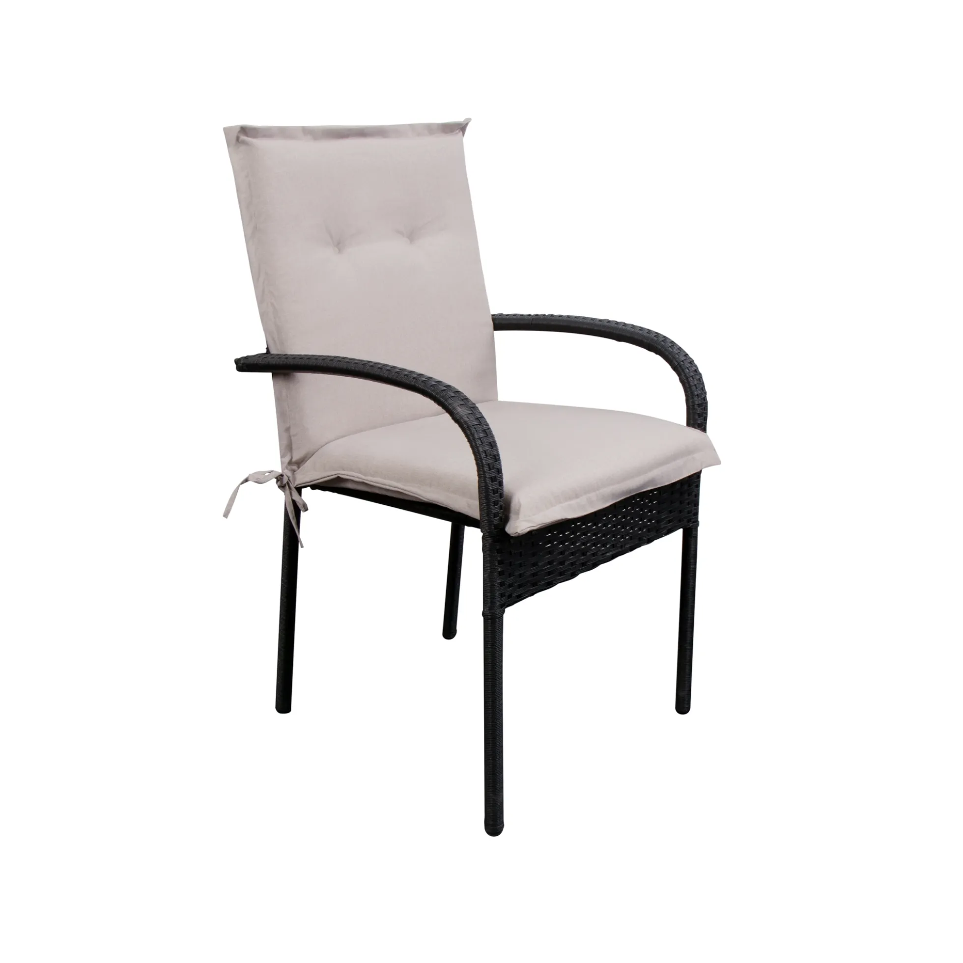 Luksus PLUS havehynde til havestol - Tyk skumkerne 7 cm - Beige havestols hynde med ekstra høj komfort & UV-resistent betræk - Nordstrand Home hynde