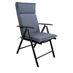 Luksus PLUS havehynde til positionsstol - Tyk skumkerne 7 cm - Mørkeblå havehynde til havestol med ekstra høj komfort & UV-resistent betræk - Nordstrand Home hynde