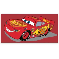 Lynet McQueen håndklæde - 70x140 cm - 100% bomuld - Cars - Blødt badehåndklæde med en Lynet McQueen