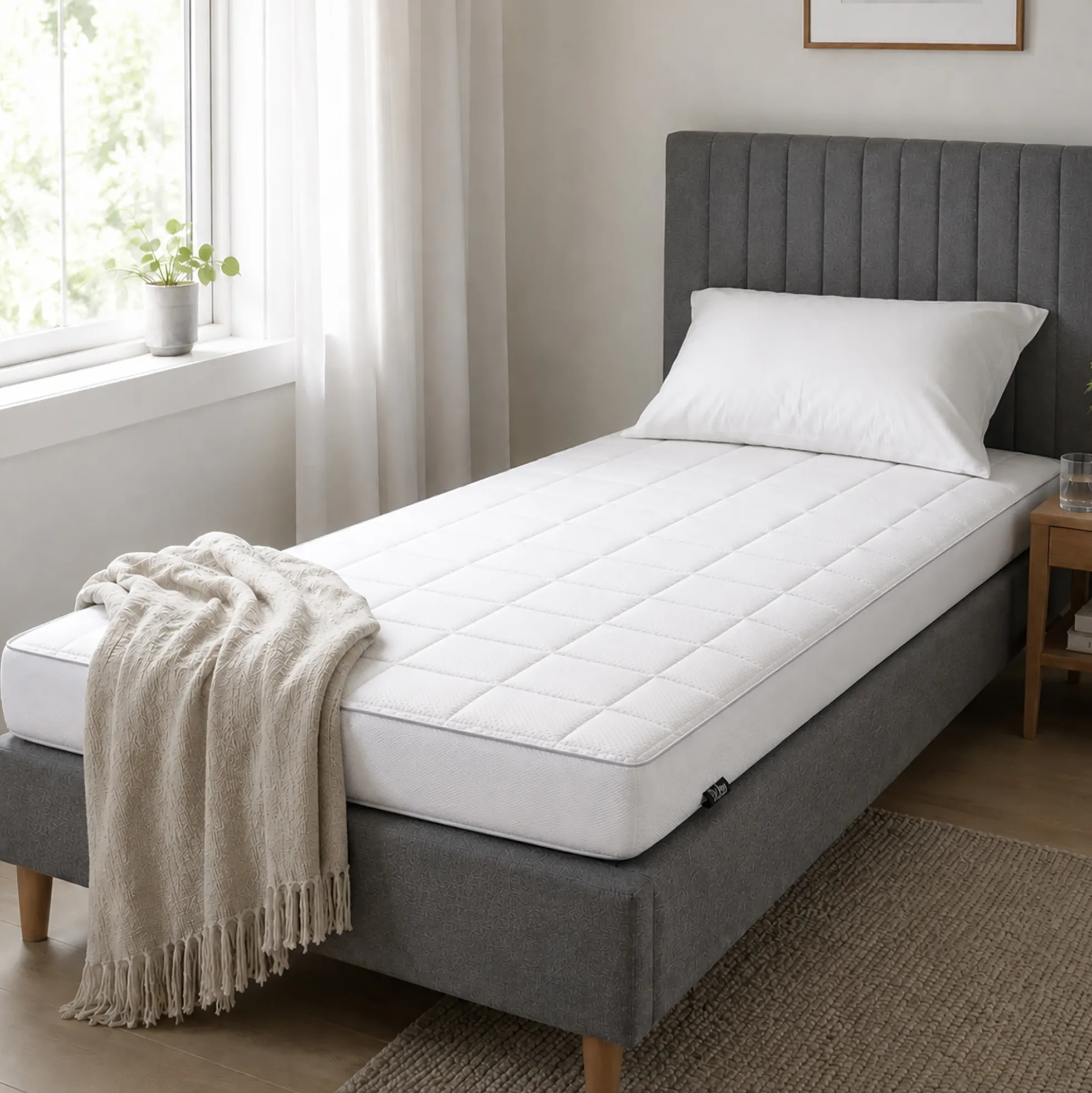 Madras 180x200 - Højde 12 cm - Skummadras med trykaflastende memoryskum - Premium By Borg