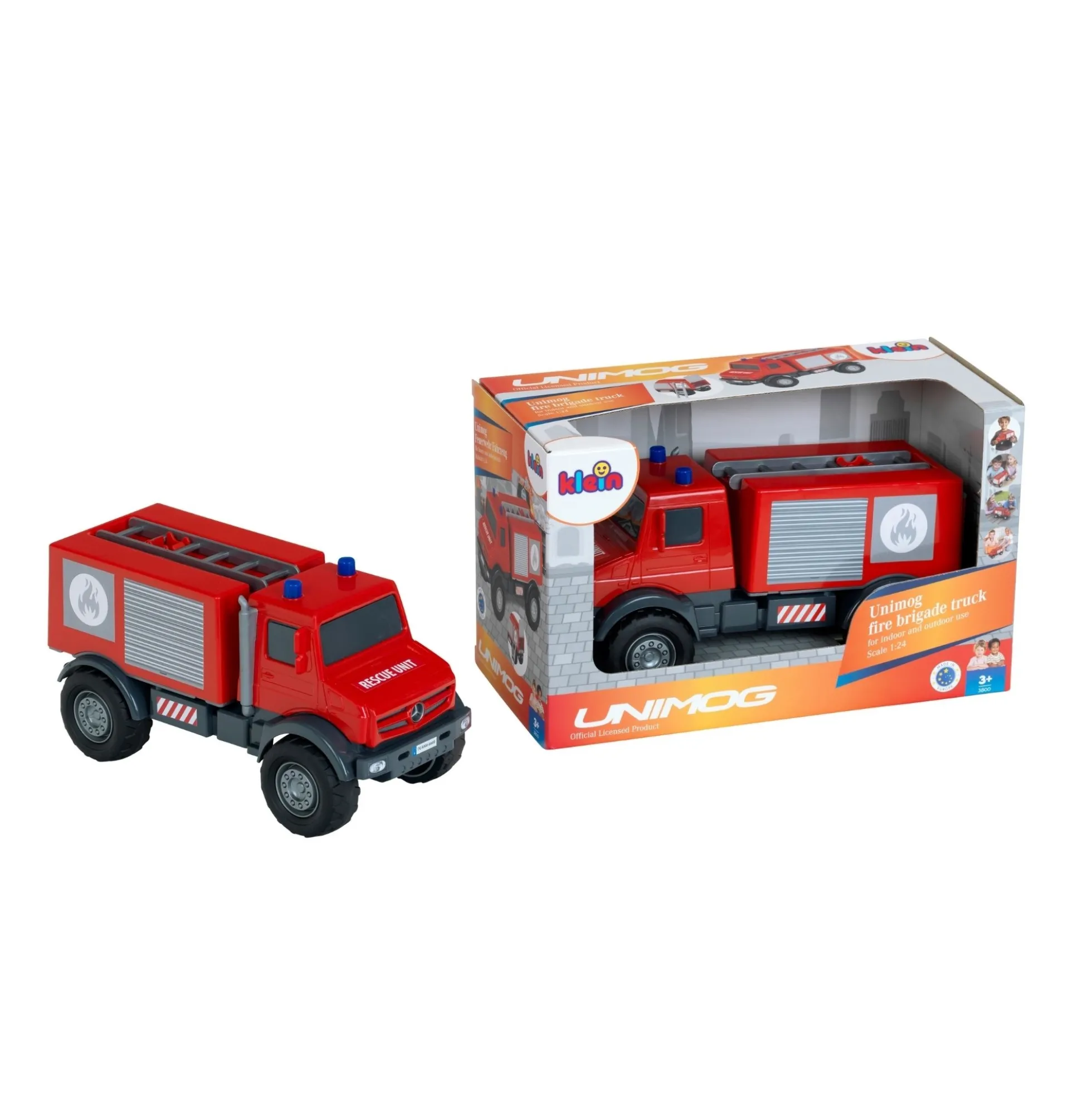 Mercedes-Benz Unimog brandbil 30x12x16 cm