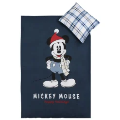 Mickey Mouse sengetøj - 100% bomuld - Junior sengetøj 100x140 cm - Julesengetøj