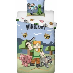 Minecraft sengetøj - 100% bomuld - Børnesengetøj 140x200 cm - Alex
