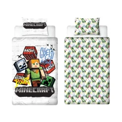 Minecraft sengetøj - 100% bomuld - Børnesengetøj 140x200 cm - Alex og TNT