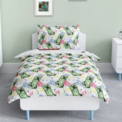 Minecraft sengetøj - 100% bomuld - Børnesengetøj 140x200 cm - Alex og TNT