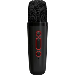 Mini karaokehøjttaler med 2 trådløse mikrofoner og LED-lys