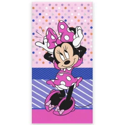 Minnie Mouse håndklæde - 70x140 cm - 100% bomuld - Blødt badehåndklæde med Minnie Mouse