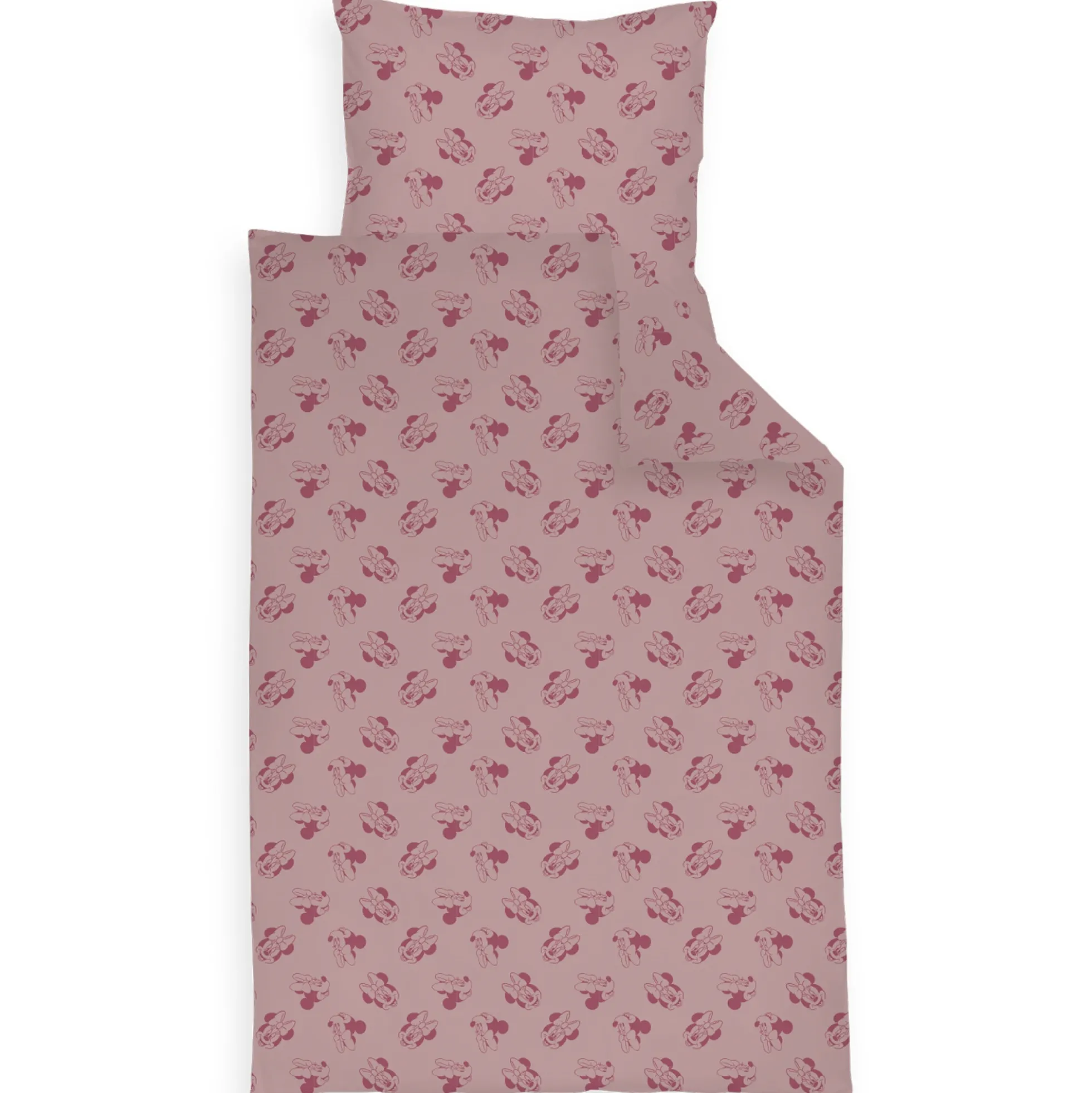 Minnie Mouse sengetøj - 100% bomuld - Baby sengetøj 70x100 cm - Rosa