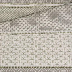 Mønstret sengetøj 140x200 cm - Sengesæt i 100% blød bomuld - Ropes Taupe - Riviéra Maison sengelinned