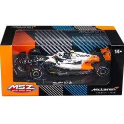 Modelbil - Formel 1 McLaren - Hvid/Orange - Racerbil nr 81