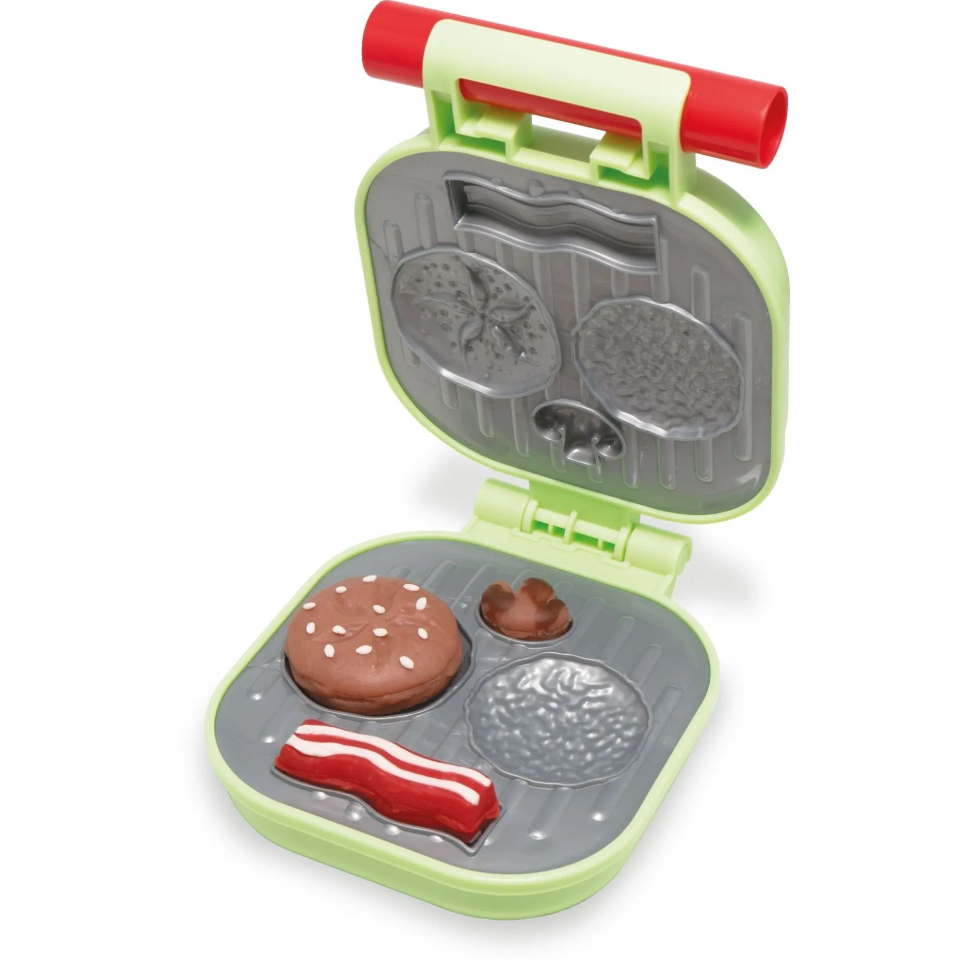 Modellervoks burgerrestaurant med burgergrill og tilbehør - 5x56 g voks