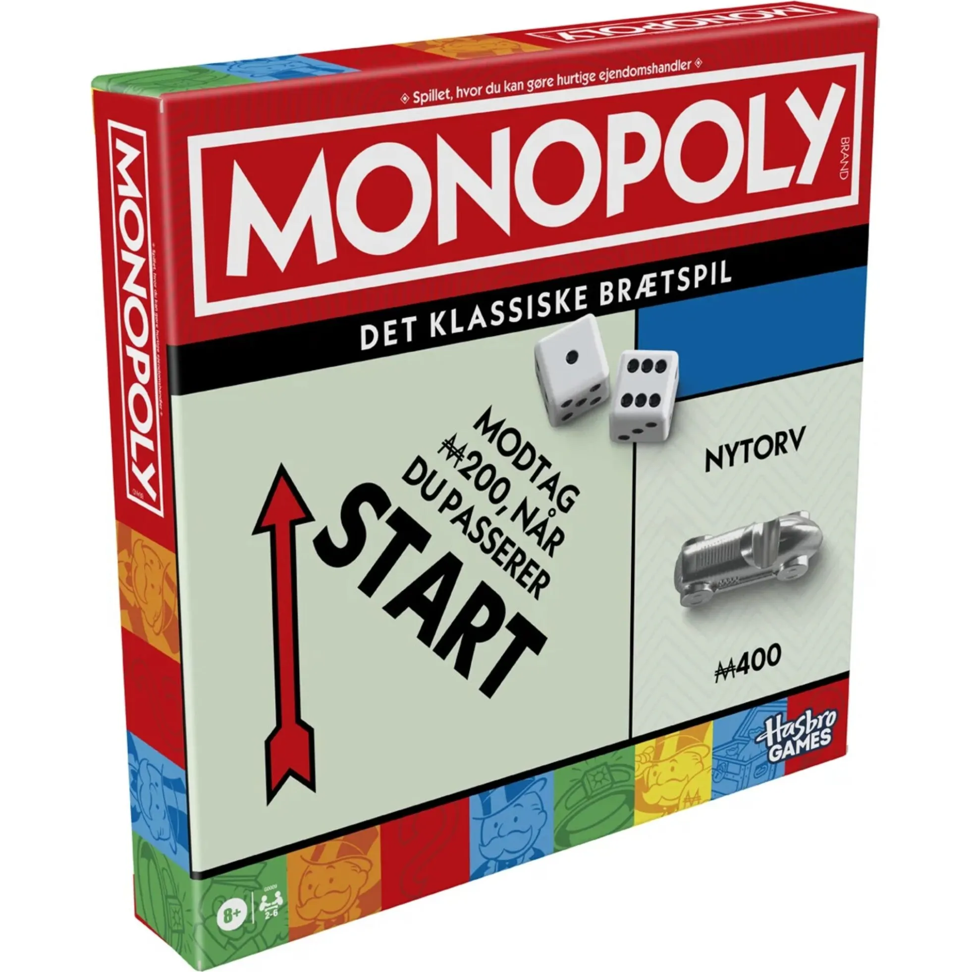 Monopoly Classic dansk familiespil - 2-6 spillere