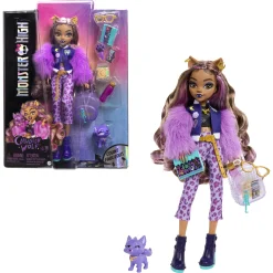 Monster High Clawdeen Wolf basisdukke - 8 tilbehørs dele - 30 cm